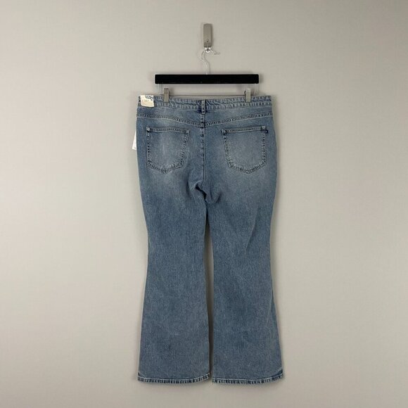 Anthropologie Pilcro The Icon Lace Up Flare Jeans Size 33 Petite - Picture 2 of 7